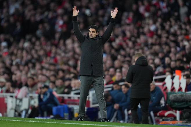 축구통계전문 옵타가 아스널의 22시즌만의 EPL 우승 가능성이 높아지자 아르테타 감독의 용병술에 주목했다. AP뉴시스