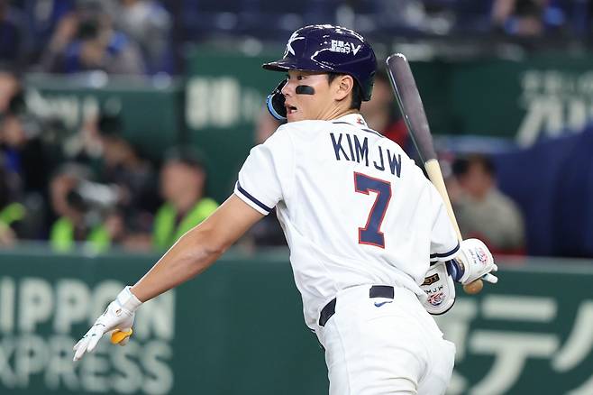 NC 김주원은 제6회 WBC 기간 한국 야구대표팀의 유격수로 뛰며 값진 경험을 쌓았다. 뉴시스