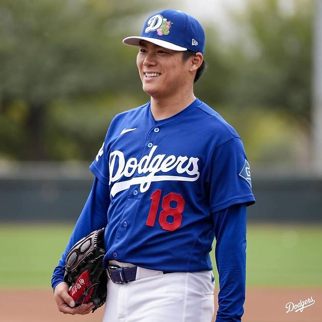 ▲ 야마모토 요시노부 ⓒLA 다저스 SNS