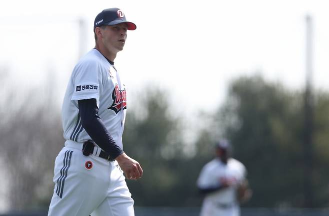 두산 베어스로 돌아온 외국인 투수 크리스 플렉센. /사진=두산 베어스 제공