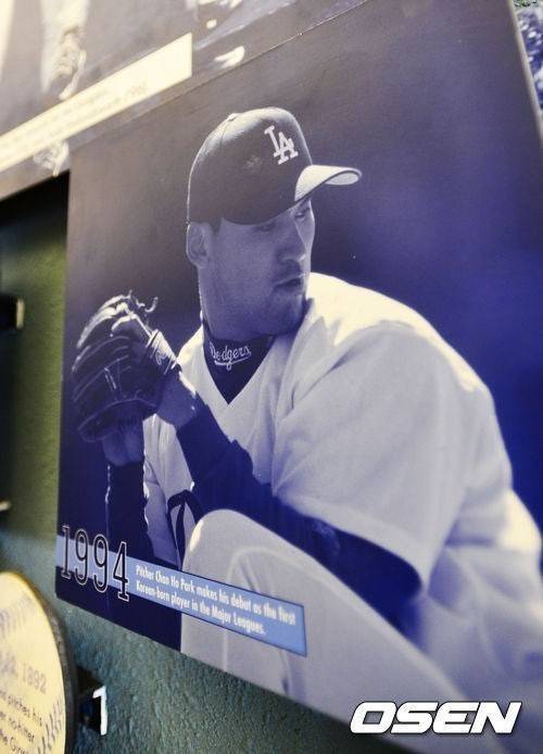 1994년 미국프로야구 메이저리그(MLB)에 첫 진출해 LA 다저스에서 활약할 때의 박찬호 사진.