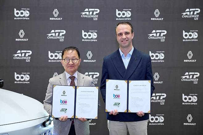 르노 부산오픈테니스대회 2026 타이틀 스폰서 조인식 [르노코리아 제공. 재판매 및 DB 금지]