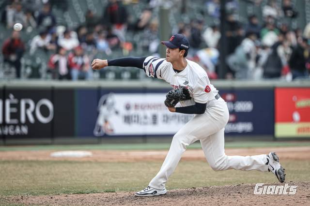프로야구 롯데 자이언츠의 올 시즌 ‘필승조’로 꼽히는 윤성빈. 롯데 자이언츠 제공