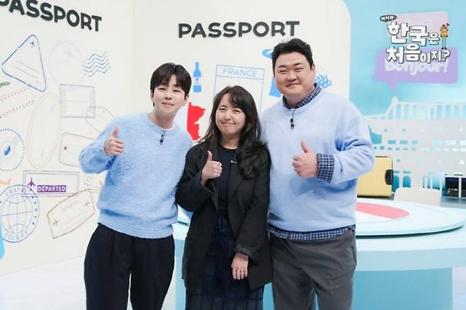 왼쪽부터 딘딘, 전민경 PD, 김준현(사진=MBC에브리원)