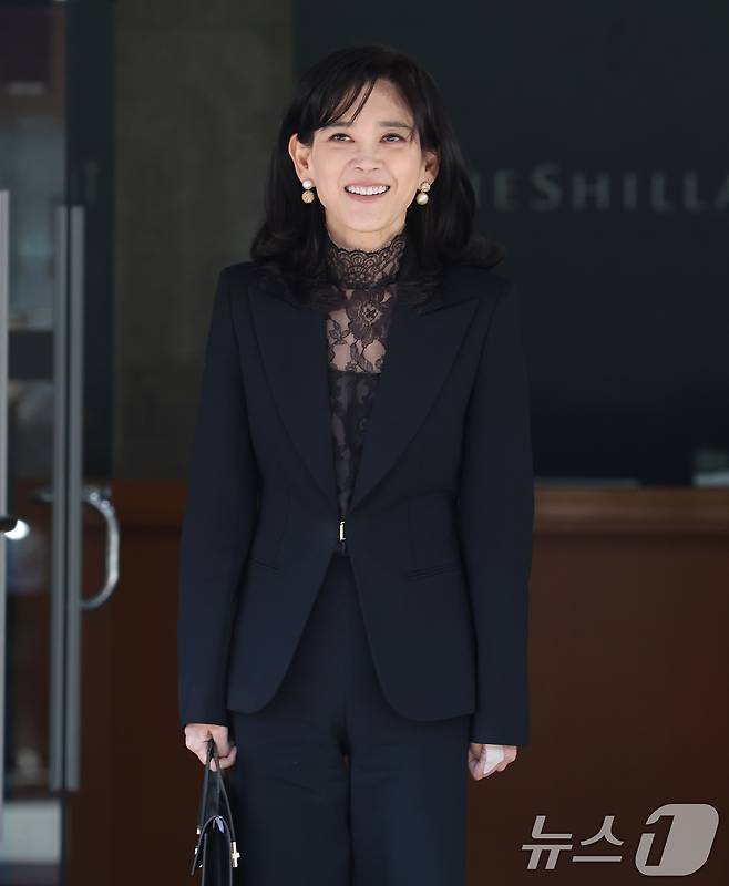 이부진 호텔신라 사장이 19일 오전 서울 중구 삼성전자 장충동 사옥에서 열린 호텔신라 정기 주주총회에 참석한 후 이동하고 있다. 2026.3.19 ⓒ 뉴스1 오대일 기자