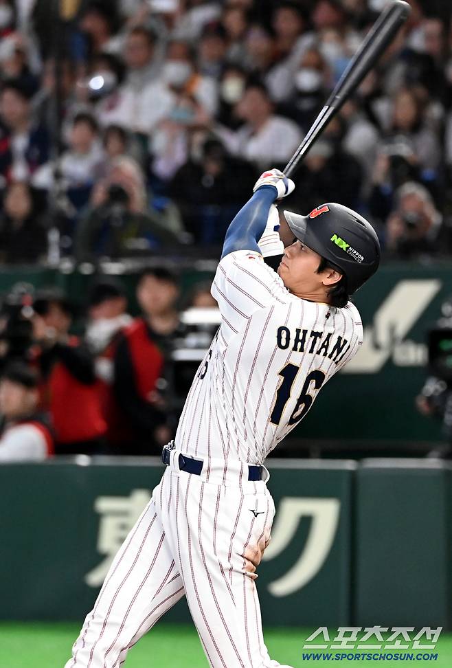 7일 일본 도쿄돔에서 열린 WBC(월드베이스볼클래식) 한국과 일본의 경기. 3회말 오타니가 동점 솔로홈런을 치고 있다. 도쿄(일본)=허상욱 기자wook@sportschosun.com/2026.03.07/