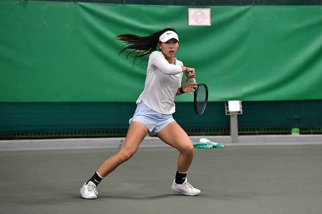 ITF 인천주니어대회에 출전했던 남규리 / 황서진 기자(대한테니스협회 미디어팀)