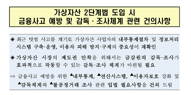 금융감독원이 국회에 제출한 것으로 전해진 건의사항 일부. 국회 제공
