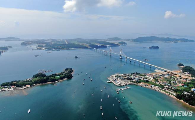 원산안면대교 전경.