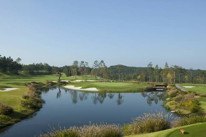 더 시에나 벨루토CC의 시그니처 홀인 파3 4번 홀. 사진 제공=더 시에나 그룹