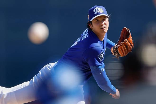 LA 다저스 오타니가 19일 샌프란시스코전에서 역투하고 있다. AFP연합뉴스