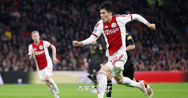 지난 15일 아약스에서 데뷔전을 치른 일본인 수비수 도미야스 다케히로. 아약스 라이프 SNS