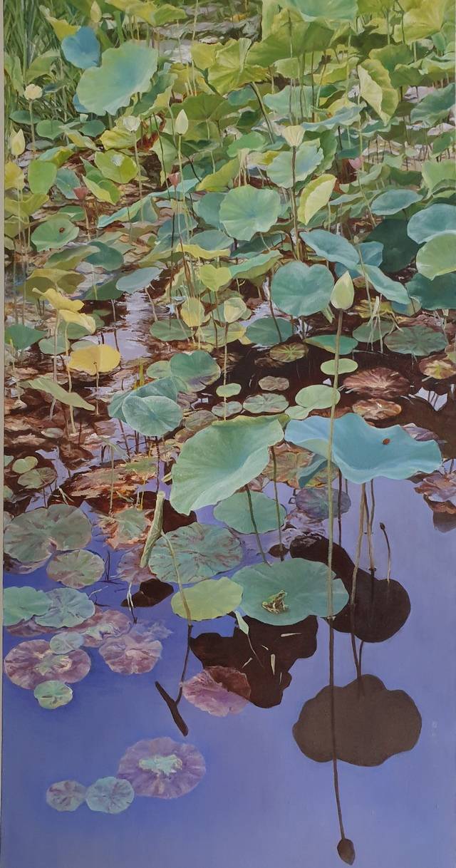 채영옥 작, '그자리에 고요' 캔버스에 유채, 116.5x58.3cm. 대백프라자갤러리 제공