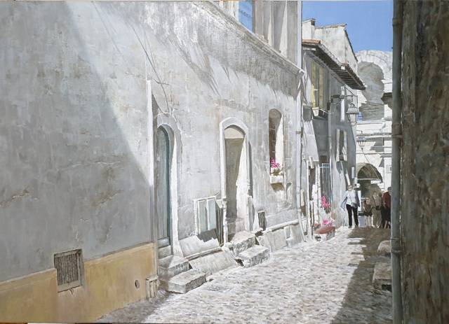 채영옥 작, '빛이 머무는 거리' 캔버스에 유채, 65.2x91.0cm. 대백프라자갤러리 제공