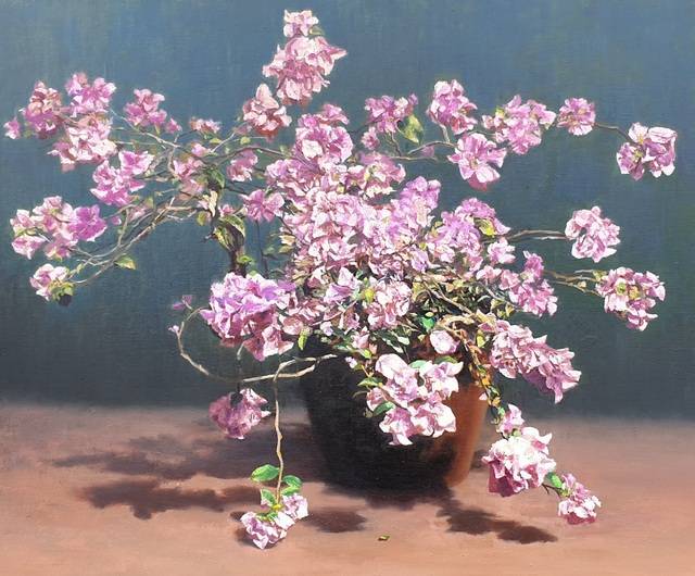 채영옥 작, 꽃(Flower)', 캔버스에 유채, 60.6x72.7cm. 대백프라자갤러리 제공