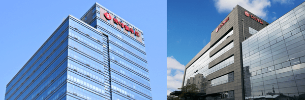 롯데웰푸드(왼쪽)와 오리온(오른쪽) 사옥.[출처=롯데웰푸드·오리온]