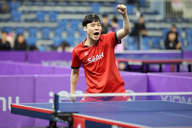 프로탁구 남자단식 랭킹 1위 장우진. 사진=KTTP