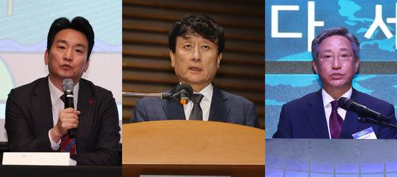 왼쪽부터 KBS 박장범 사장, MBC 안형준 사장, SBS 방문신 사장 [사진 연합뉴스]