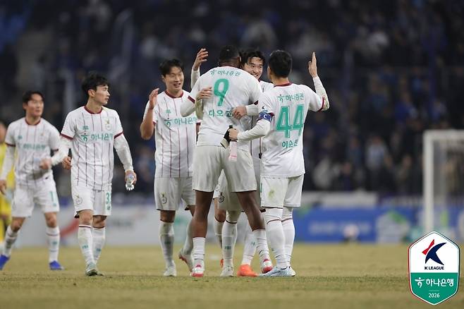 올 시즌 강력한 우승후보로 꼽히는 대전하나시티즌도 3연속 무승부에 그치다 4라운드에서 첫 승을 거뒀다. (한국프로축구연맹 제공)