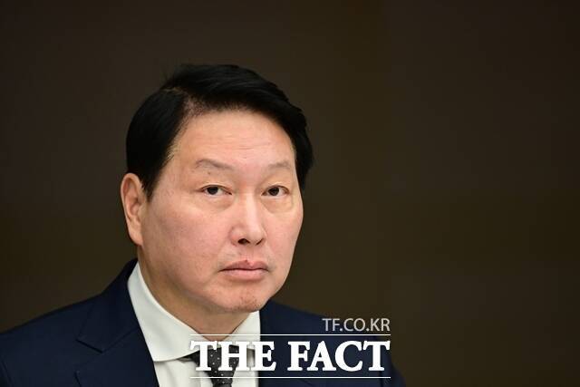 최태원 대한상의 회장은 산업부 감사 결과와 관련해 "책임을 통감한다"고 밝혔다. /남윤호 기자