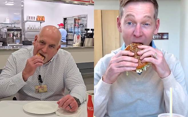 왼쪽은 코스트코 CEO 론 바크리스, 오른쪽은 맥도날드 CEO 크리스 켐프친스키. 인스타그램 갈무리