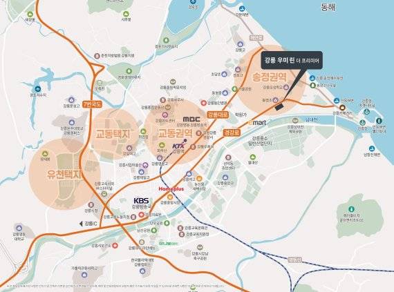 강릉 우미 린 더 프리미어 지역도