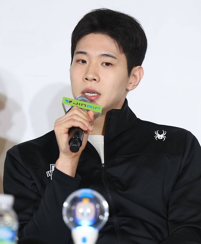 미디어데이에서 각오를 밝히는 현대캐피탈 황승빈. 뉴스1