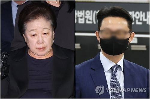 통일교 한학자 총재(왼쪽)와 윤영호 전 세계본부장 [공동취재] 2025.9.22 [촬영 김주형] 2025.7.30