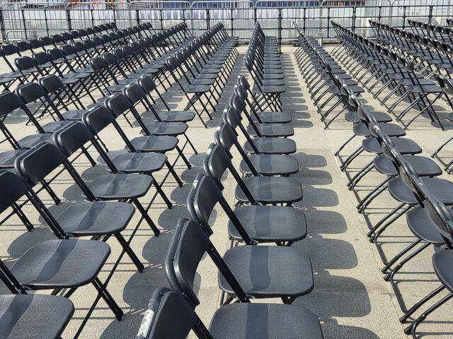 광화문 광장에 배치된 좌석들.