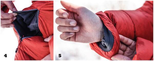 4 주머니 속 부드러운 플리스 소재는 시린 손끝을 금세 녹여 준다.5 고무줄로 만들어진 소매는 탄성이 좋으면서도 잘 늘어나 장갑을 끼고도 쉽게 입고 벗을 수 있었다.