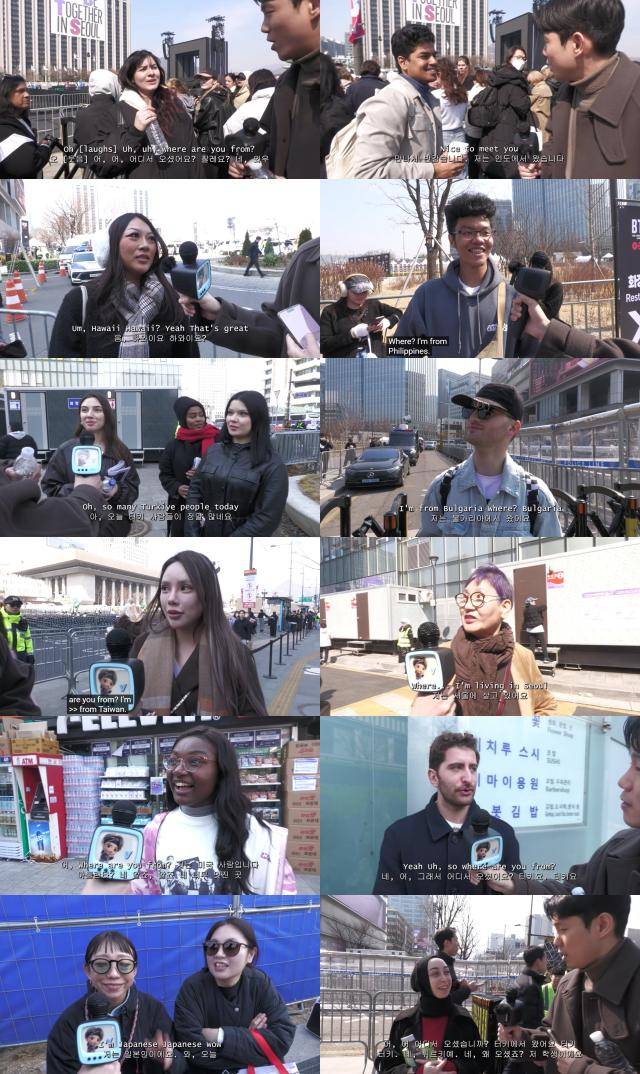 [21일 BTS 컴백 무대를 보기 위해 광화문을 찾은 팬들]