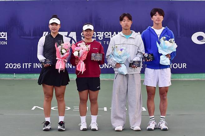 이서진, 박예은, 김동윤, 김률 (왼쪽부터) / 황서진 기자(대한테니스협회 미디어팀)