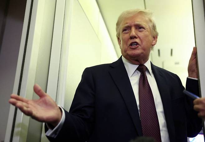 도널드 트럼프 대통령은 “유럽, 한국, 일본, 중국 등 해협을 필요로 하는 나라들이 직접 관여해야 한다”며 수혜자 부담 원칙을 강조했다. 사진=연합뉴스