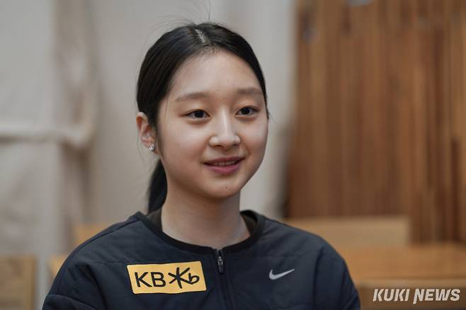 피겨스케이팅 신지아 선수가 18일 서울 노원구 태릉국제스케이트장에서 쿠키뉴스와 인터뷰를 하고 있다. 남동균 기자