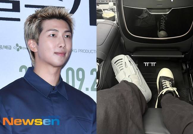 방탄소년단 RM, 깁스한 발목 사진 공개‥광화문 공연 부상 투혼