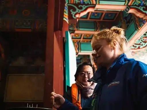 클리퍼 세계일주 요트대회 기항지인 통영에 머문 루 부어만 씨 [본인 제공. 재판매 및 DB 금지]