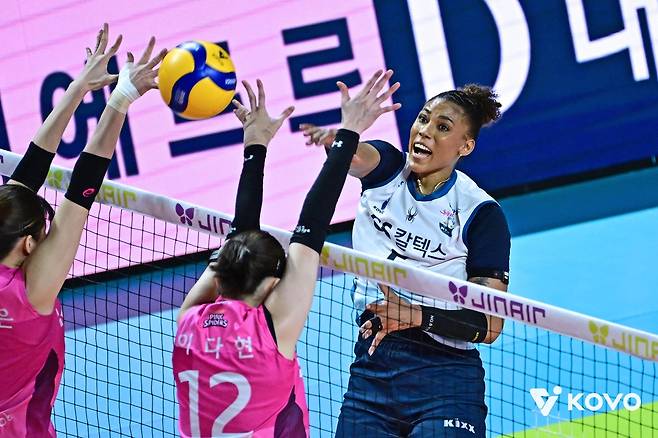 여자부 GS칼텍스-흥국생명 경기 장면 [한국배구연맹 제공. 재판매 및 DB 금지]