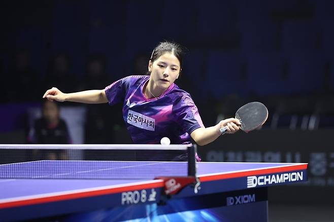 프로탁구리그 시리즈1 여자 단식에 나선 이채연 [한국프로탁구연맹 제공. 재판매 및 DB 금지]