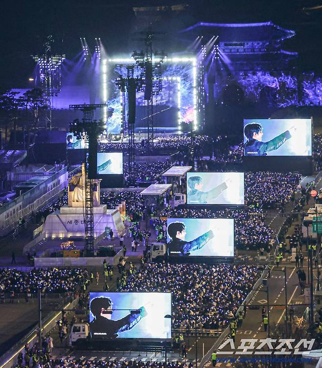 21일 서울 종로구 광화문광장에서 BTS 컴백 라이브: 아리랑'(BTS THE COMEBACK LIVE | ARIRANG)이 열리고 있다. 2026.03.21 사진공동취재단