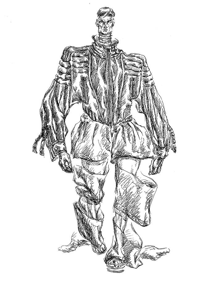 BTS '슈가' 공연 의상 콘셉트 스케치/송지오 제공