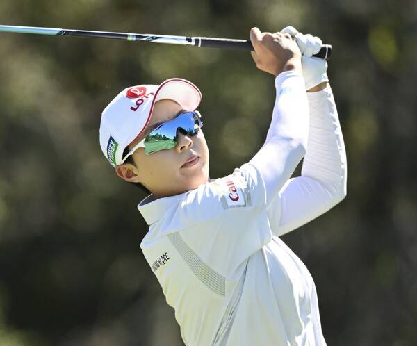 2026년 미국여자프로골프(LPGA) 투어 포티넷 파운더스컵에 출전한 김효주 프로가 2라운드에서 경기하는 모습이다. 사진제공=LPGA_Gett (사진을 무단으로 사용하지 마십시오.)