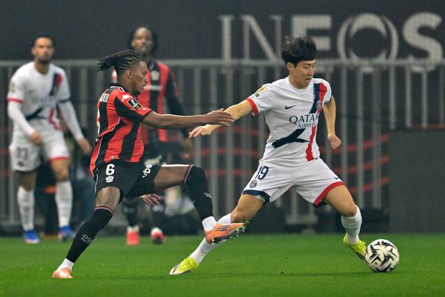 파리 생제르맹의 이강인(오른쪽). AP뉴시스