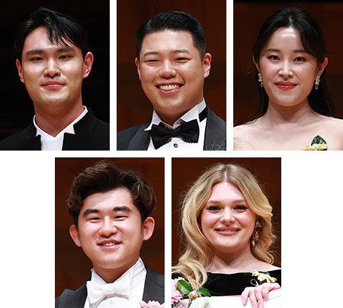 (사진 위 왼쪽부터) 2위 김서원, 3위 최준영, 4위 이윤지 (사진 아래 왼쪽부터) 5위 리지하오, 6위 쿠즈마.