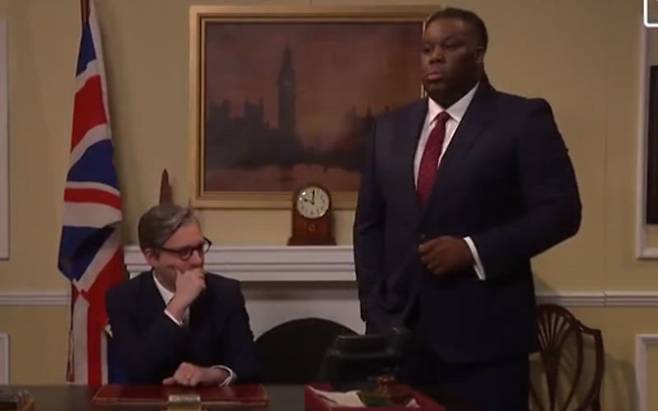 도널드 트럼프 미국 대통령이 올린 SNL 영국판 첫 에피소드 이미지. 트루스소셜 갈무리