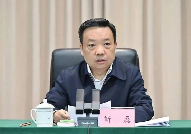 진레이 신임 선전시 당서기. 사진 X 캡처