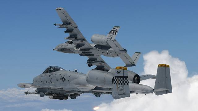 지난 2025년 1월 쌍매훈련에 참가한 미 공군 A-10 공격기가 임무 공역으로 이동하고 있다. 사진 제공=공군