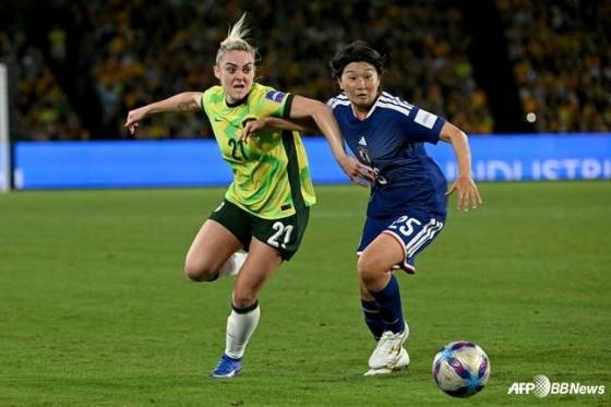 일본과 호주의 2026 아시아축구연맹(AFC) 여자 아시안컵 결승전 경기 중. /AFPBBNews=뉴스1