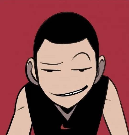 웹툰 <나 혼자만 레벨업>를 그린 고 장성락 작가의 자화상. 작가의 얼굴 사진은 유족이 공개를 원치 않아 행사장에도 자회상이 걸렸다. /경남관광재단