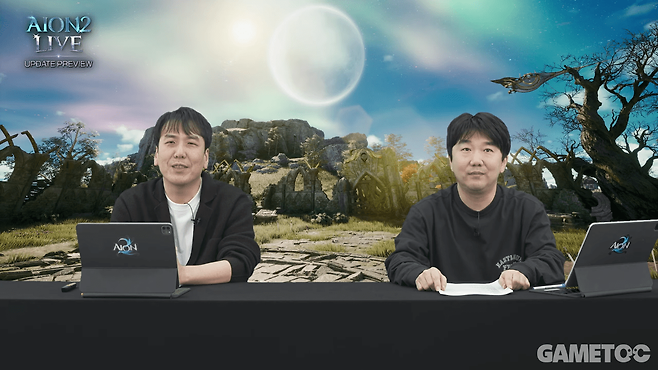 소인섭 아이온2 사업실장, 김남준 아이온2 개발PD [사진=아이온2 유튜브]