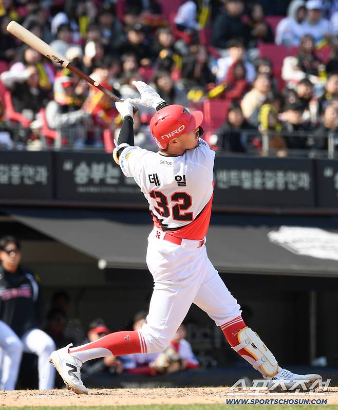 13일 광주 기아챔피언스필드에서 열린 KIA 타이거즈와 SSG 랜더스의 시범경기. KIA 데일이 타격을 하고 있다. 광주=박재만 기자 pjm@sportschosun.com/2026.03.13/